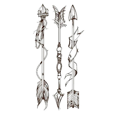 Tatouage éphémère temporaire flèche arrow tribales