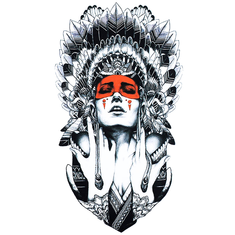 Tatouage éphémère temporaire girls femme indienne