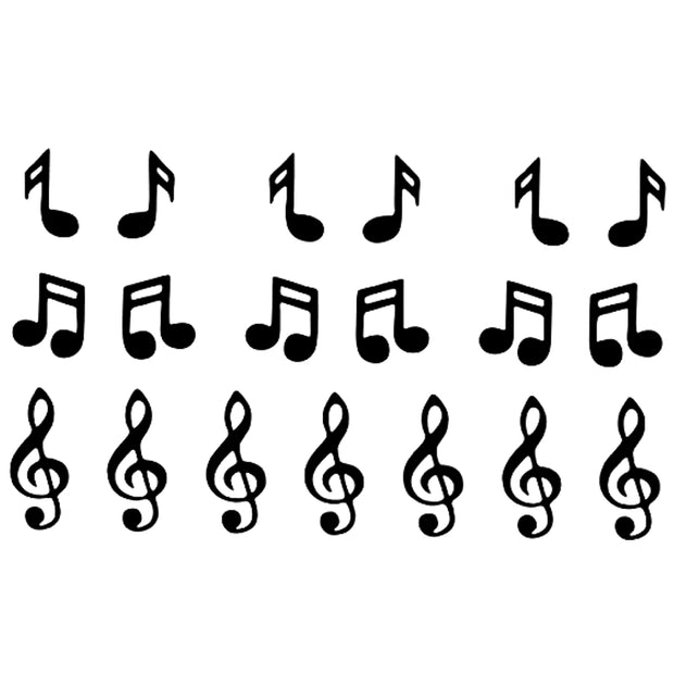 Tatouage éphémère temporaire musique notes partition